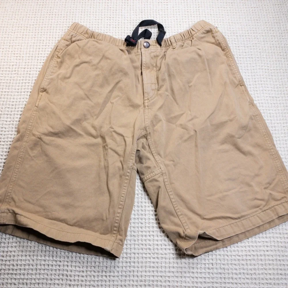 Gramicci G-Shorts Mens Large Khaki Tan Cotton Twill Climbing Hiking Shorts Belt